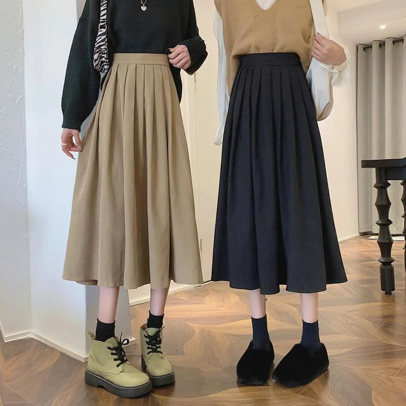 High Waisted Long Skirt