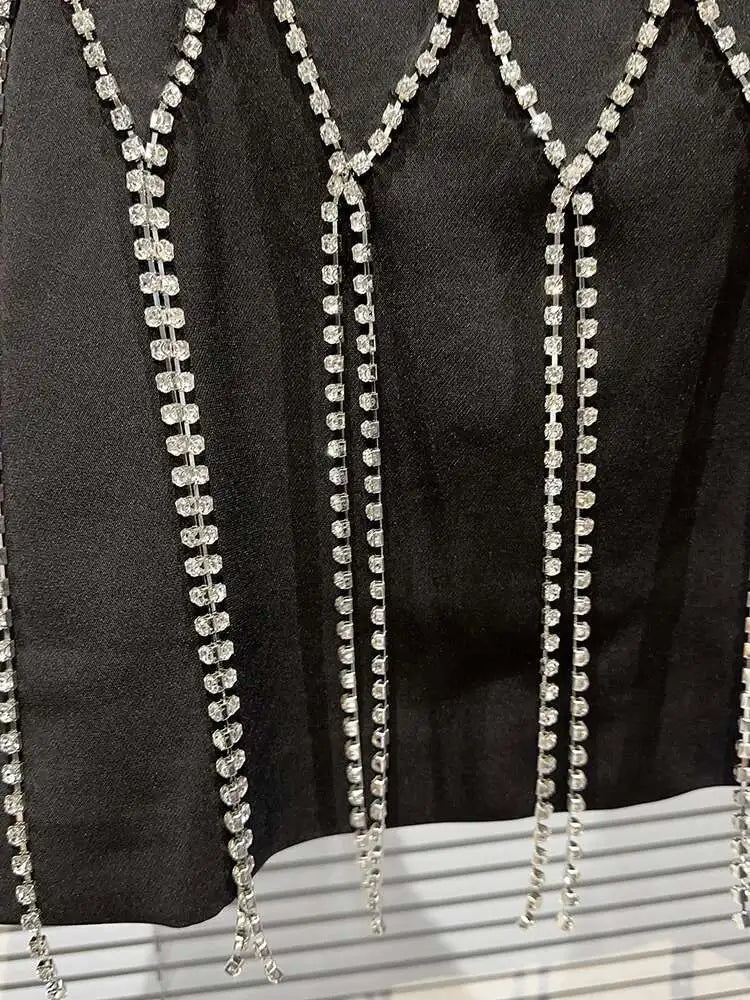 DEAT Diamond Chain Mini Skirt