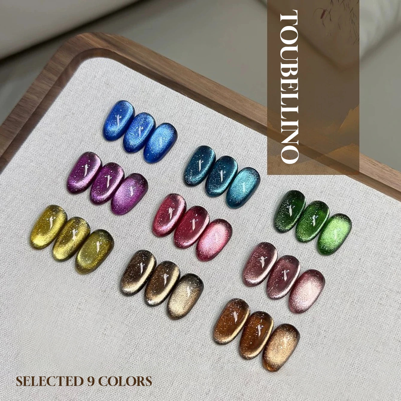 MIANEL 12ML Flower-like Satin Cat Eye Gel Nail Polish Popular Whitening Nail Polish Suitable Red Nails Blue Nails 1-12pcs