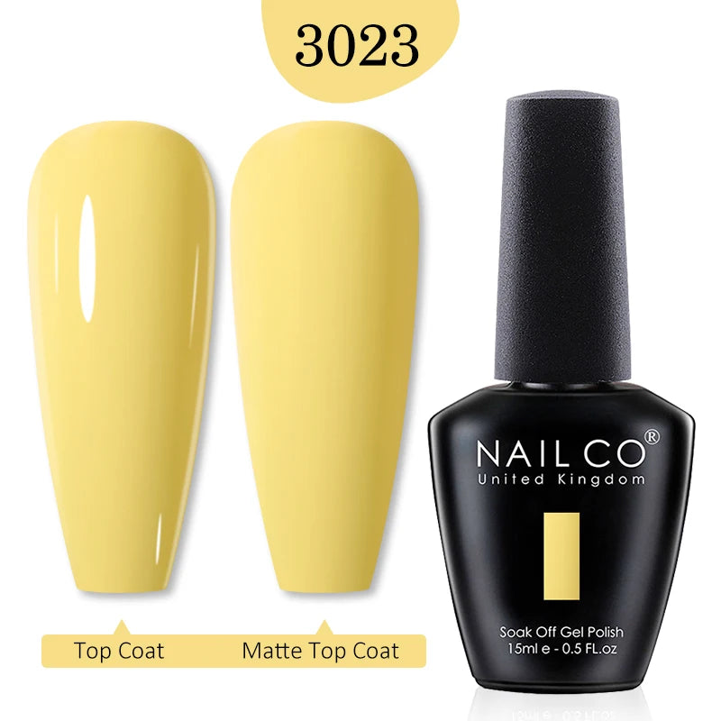 NAILCO 15ml Nail Gel Polish Winter Nude Colors Hybrid Gel Varnish Manicure UV Gel Nail Polish Primer Top Base Coat LED Nails Art