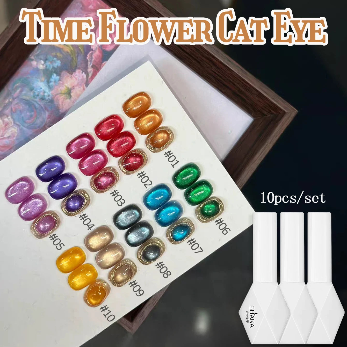 WS 1Pcs 10ML 2026 New Dragon Fruit Cat Eye Gel - Ultra-Bright Magnetic Polish with Diamond Sparkle Effect