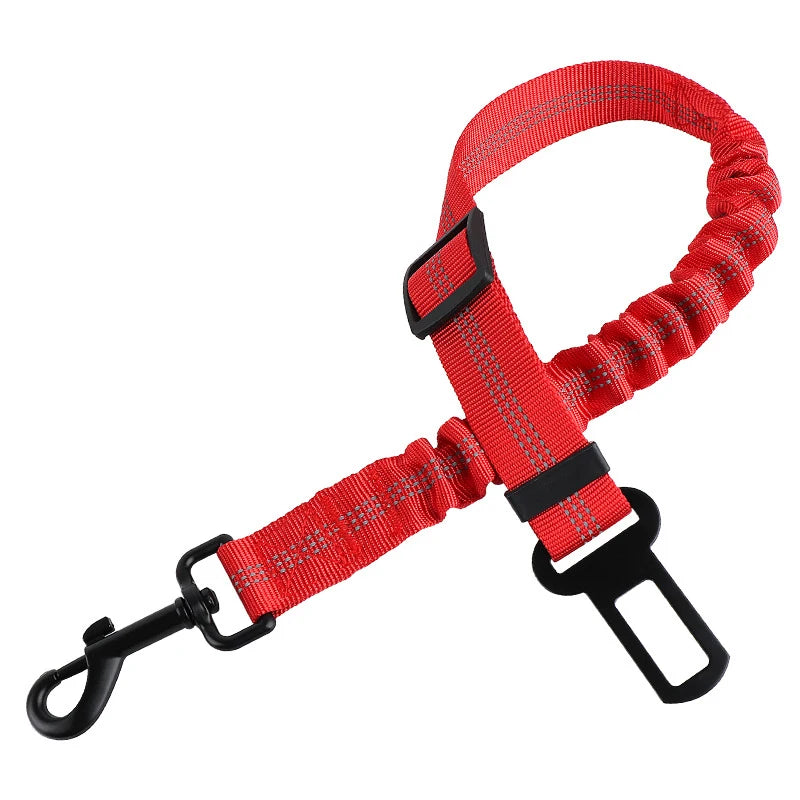 Pet Cat Dog Car Seat Belt Adjustable Safety Travel Clip Reflective Elastic Traction Rope French Bulldog Dog Accessories Supplies