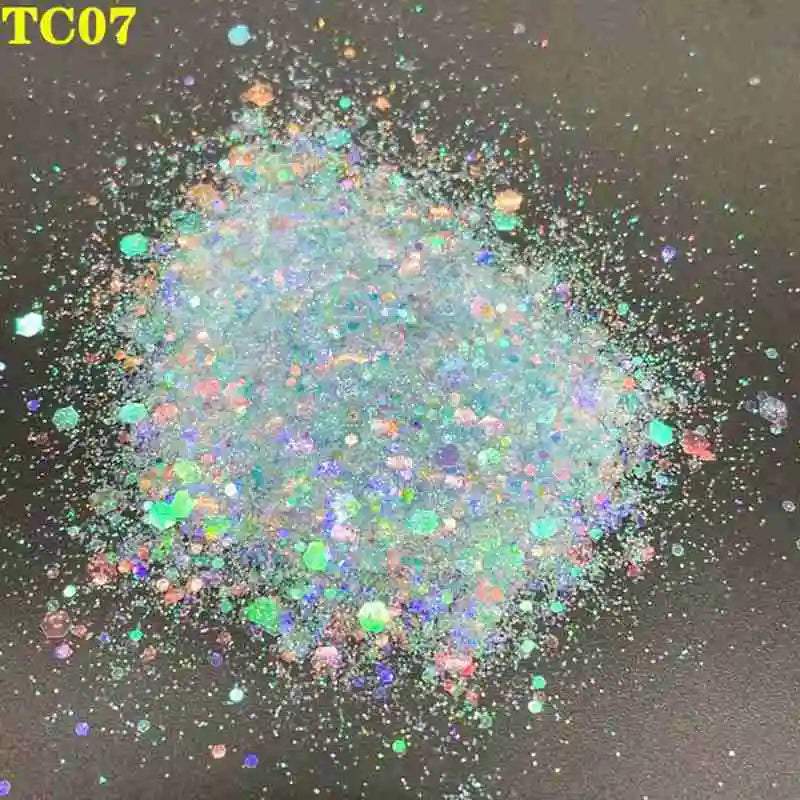 1KG Wholesale Mixed Size Holographic Nails Sequins Manicure Glitter Flakes Paillettes Nail Art Decorations Body/Face Glitter