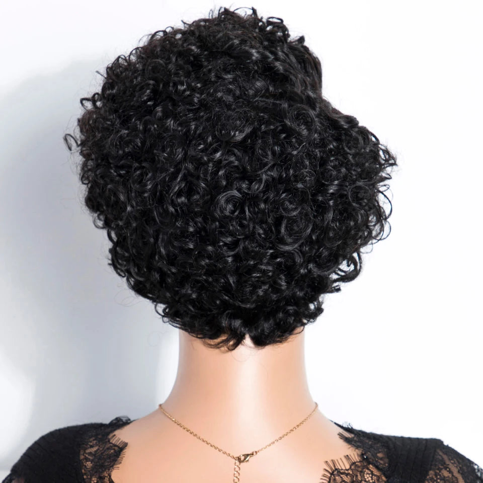 Natural Black Hair Pixie Cut Wig