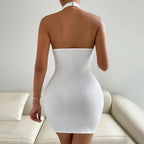 Knitted Halter Neck Mini Dress