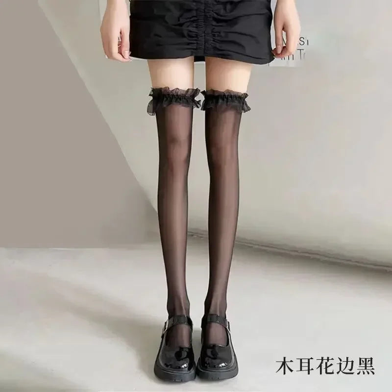Lace Transparent Thigh High Socks