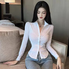 Sculpted Short-Sleeve Button-Down