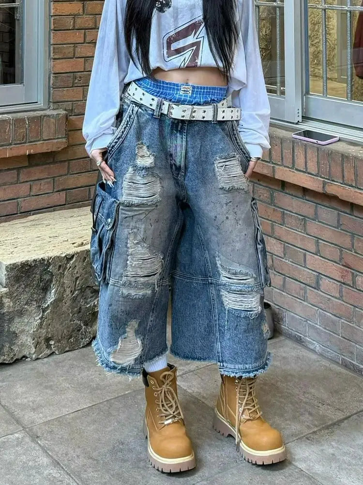 Slim Machete Denim Shorts