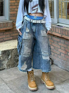 Slim Machete Denim Shorts