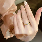 Inlaid Single Diamond Ring
