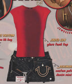 Reconstructed Denim Patchwork Mini Skirt