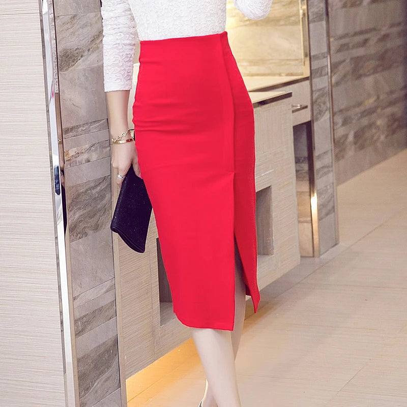 High Waist Half-length Pencil Skirt
