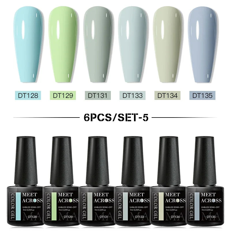 6Pcs Gel Nail Polish Set