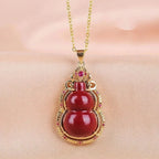 Natural 925 Silver Inlaid Purple Gold Sand Rose Pendant