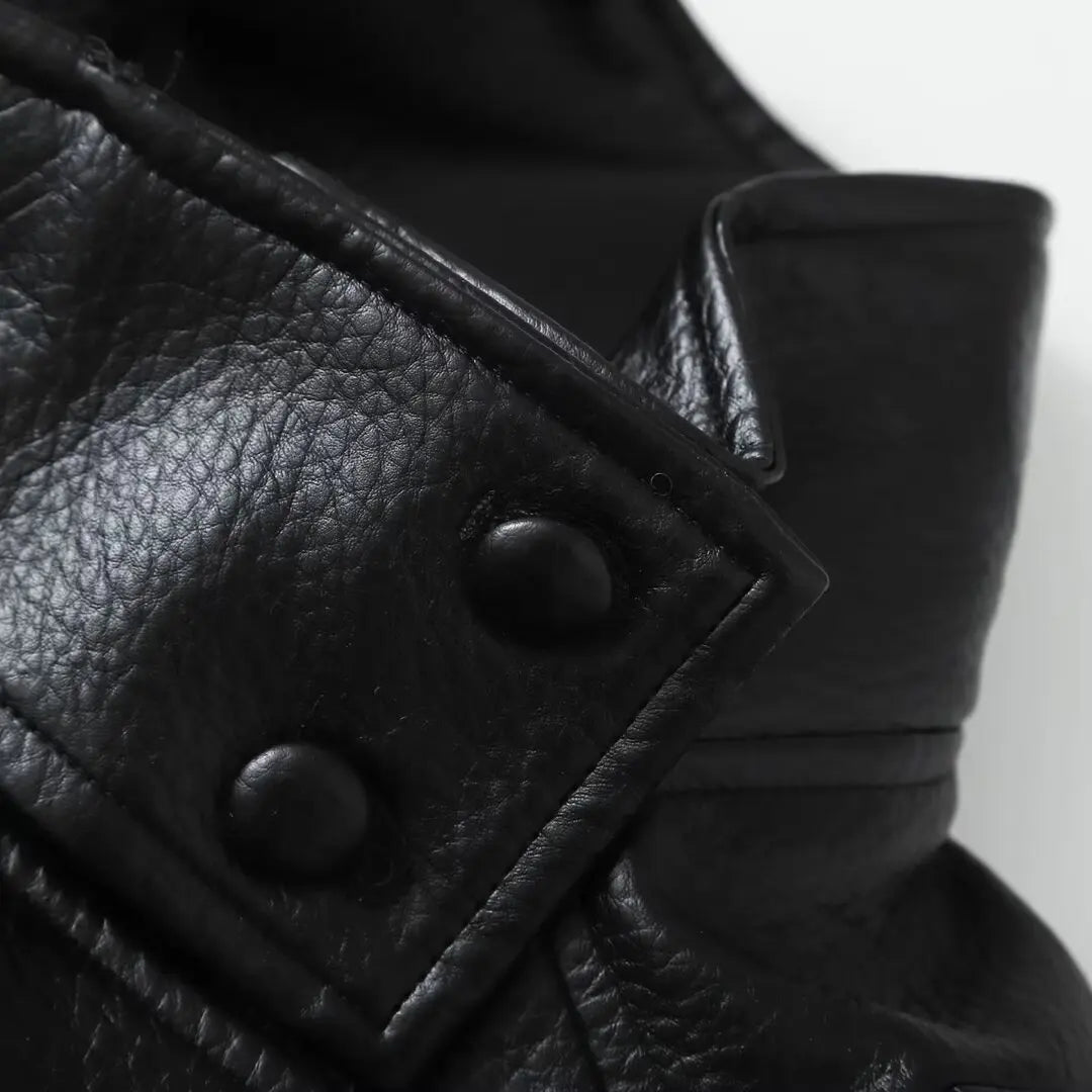 KONDALA Casual Chic Black Leather Jacket