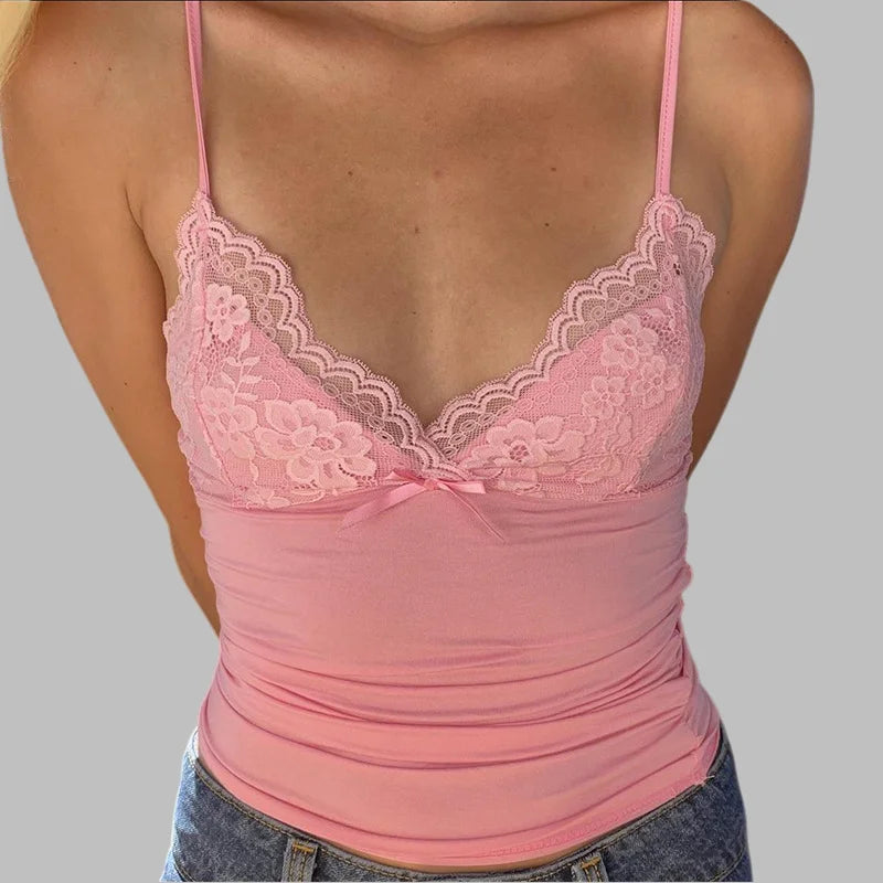 Low Cut Lace V-Neck Camisole