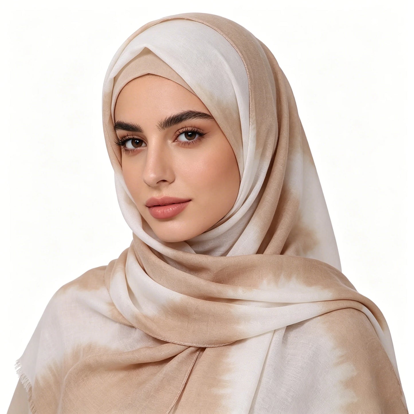 New Premium Tie-Dye Hijab Gradient Cotton Scarf Viscose Modal Hijab Headscarf Soft Breathable Hijab for Muslim Women