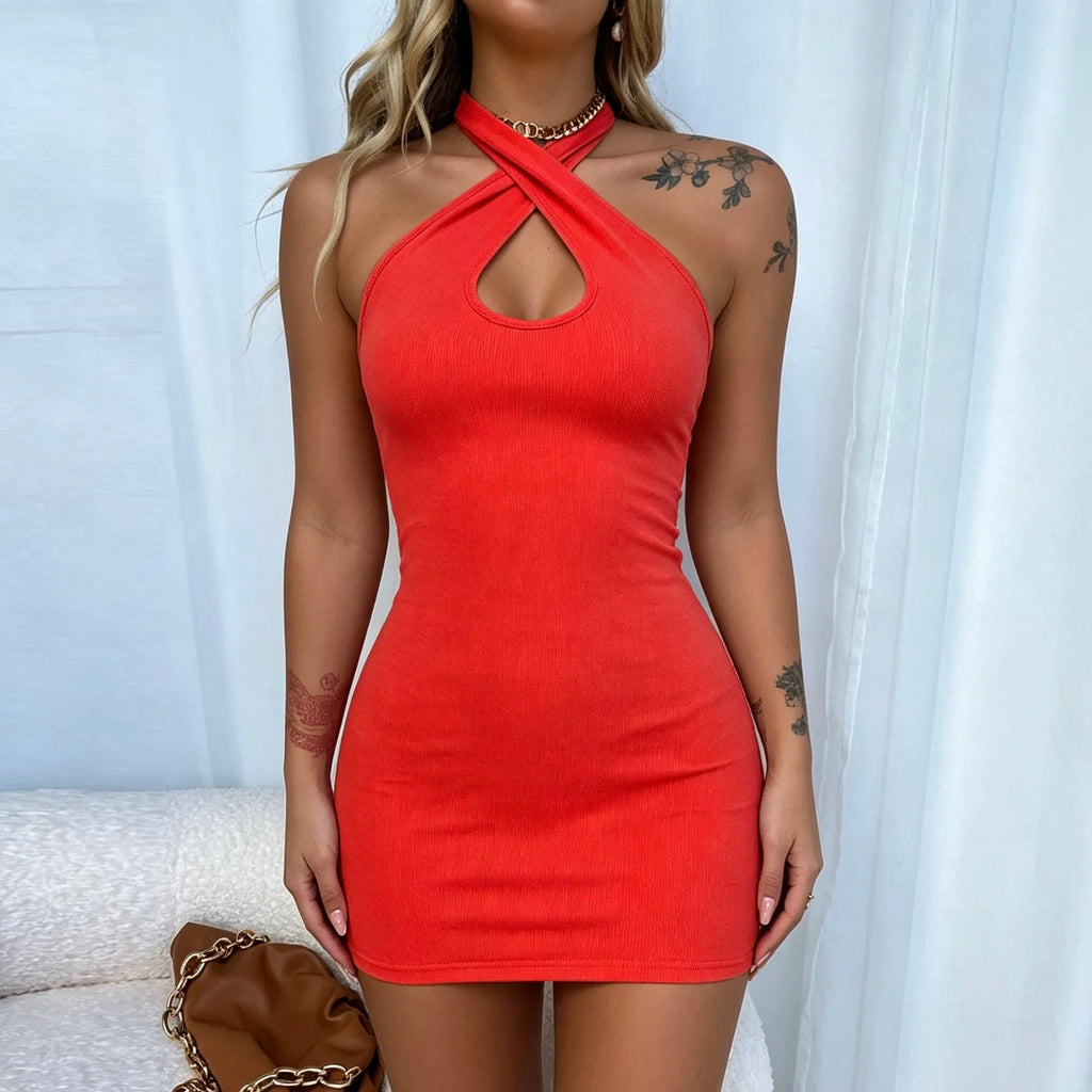 Halter Neck Mini Dress