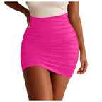 Summer Short Elastic Pleated Skirt
