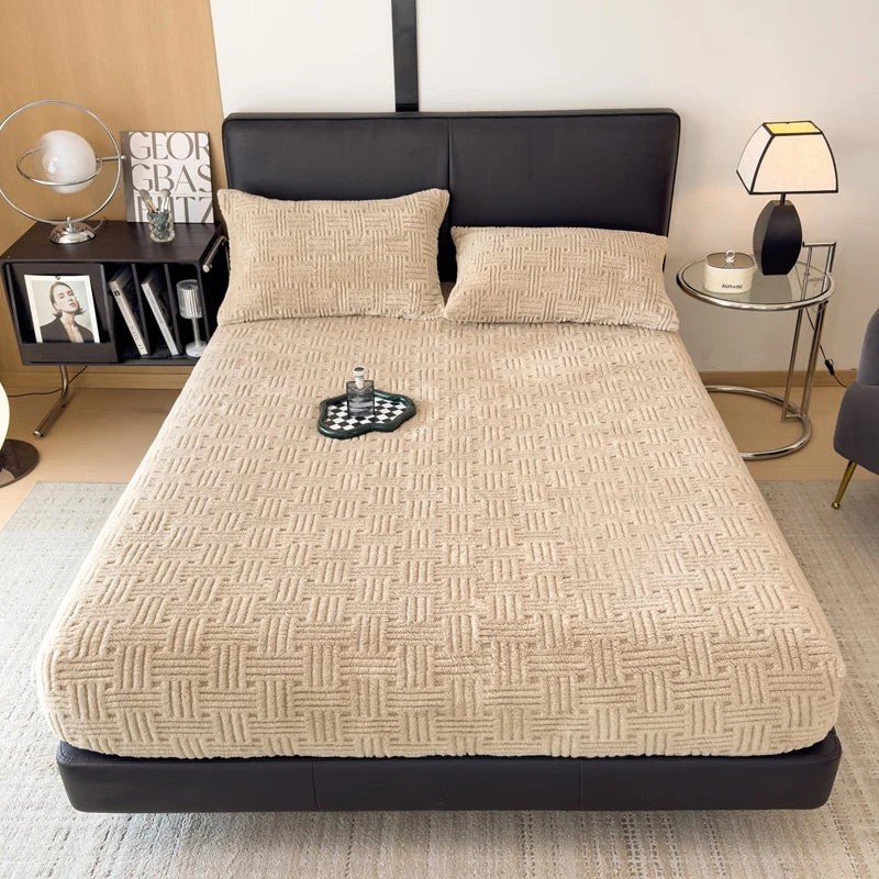 Embossed Plush Fitted Sheet