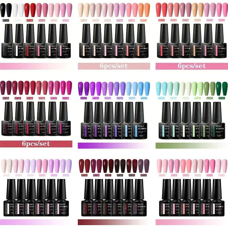 6Pcs Gel Nail Polish Set