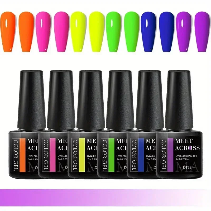 6Pcs Gel Nail Polish Set