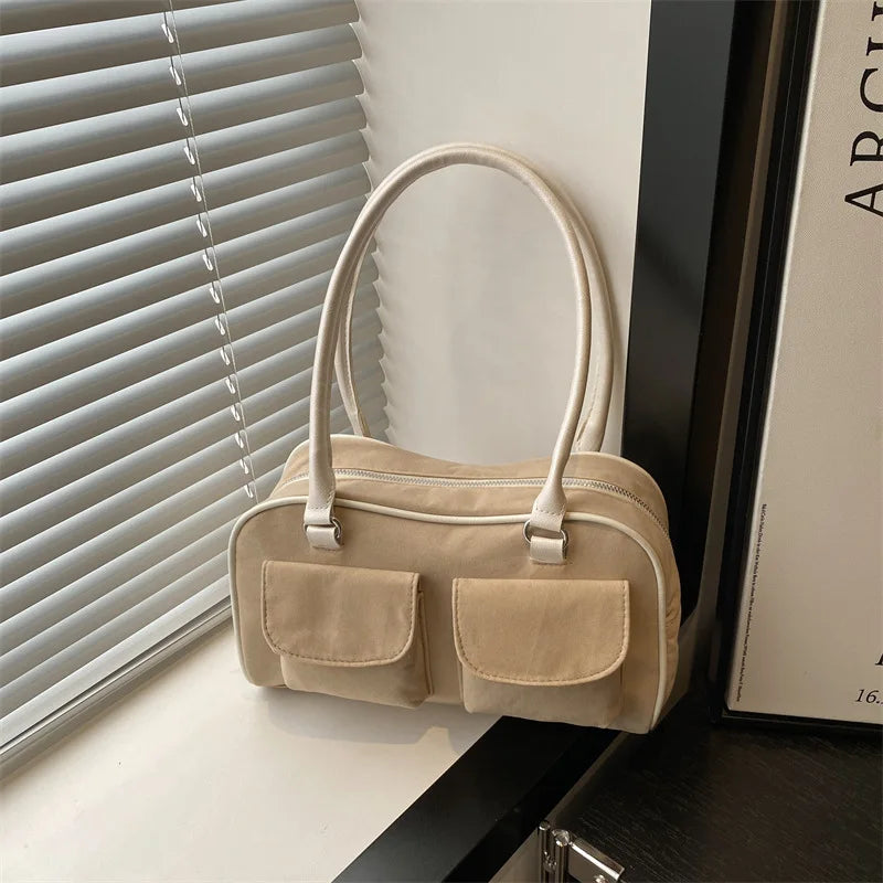 Suede Square Shoulder Bag