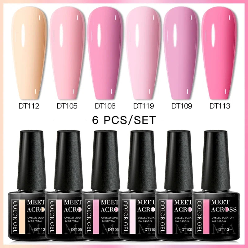 6Pcs Gel Nail Polish Set