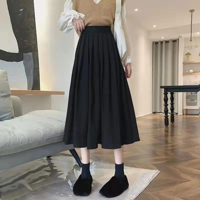 High Waisted Long Skirt