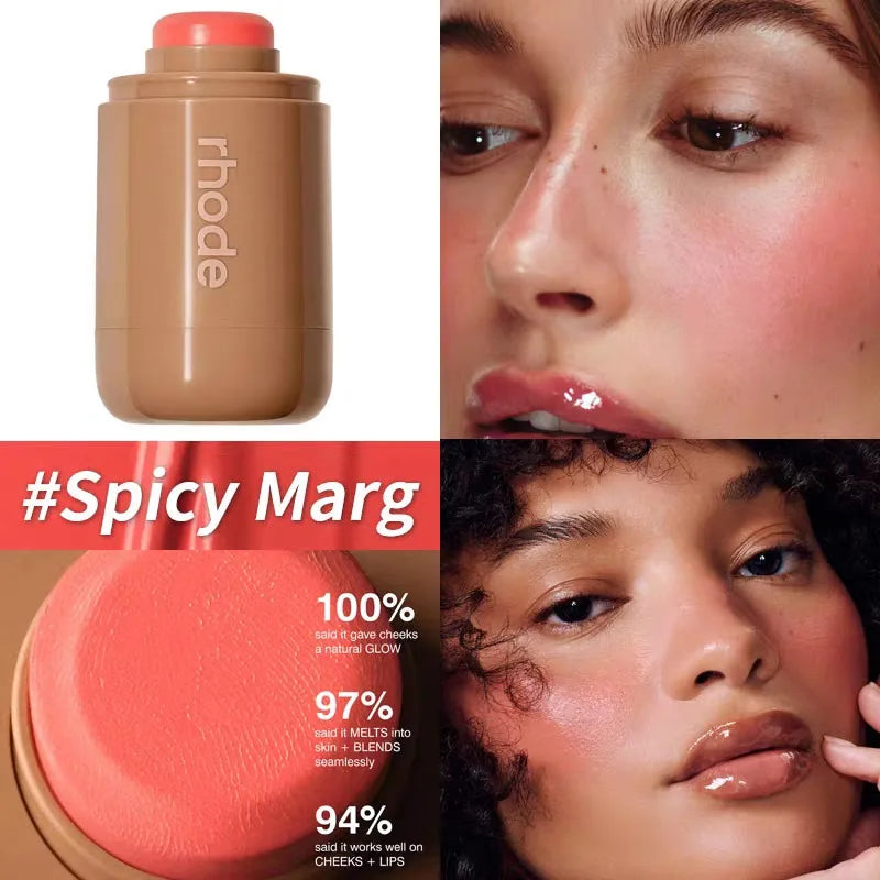 Lip Gloss Spicy Marg Juice Box Pocket Blush Stick Non-fading Waterproof Blusher Moisturizing Lipstick Lipliner