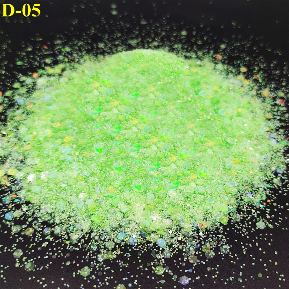 1KG Wholesale Mixed Size Holographic Nails Sequins Manicure Glitter Flakes Paillettes Nail Art Decorations Body/Face Glitter
