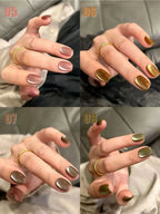 12ml 1-21pcs Brown Gold Cat Eye Gel Nail Polish