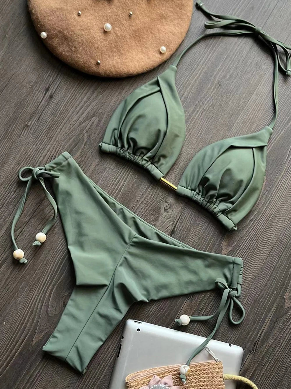 RUOTONGSEPT Folds Bikini