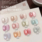 MIANEL 1-16PCS Light Smoke Magnet Cat Eye Gel Nail Polish 2025 New Glass Bead Nude Pink Nail Glue Pink Nails Blue Nails Nail Art
