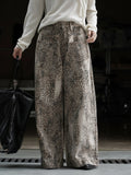 Leopard Print Wide Leg Jeans