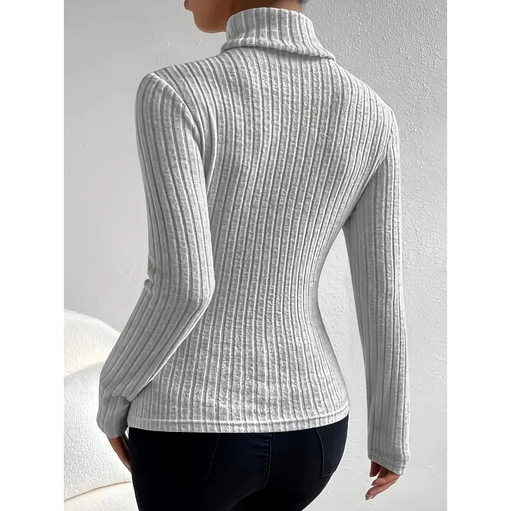 Ribbed Knit Turtleneck