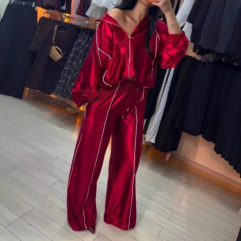 Zip Sweater & Long Pant Set