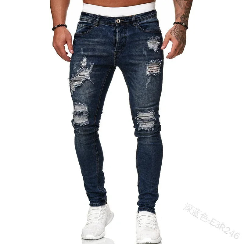 Distressed Denim Pants