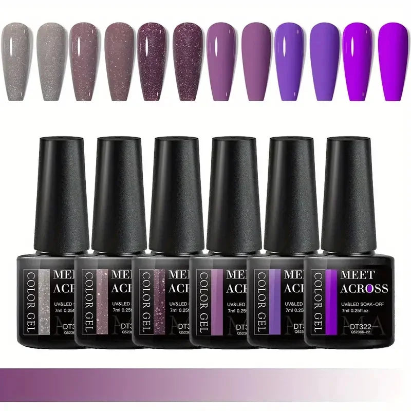 6Pcs Gel Nail Polish Set
