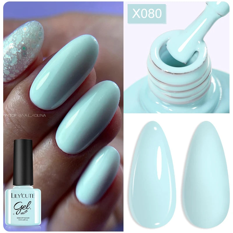 LILYCUTE 8ml Pink Dried Flower Gel Nail Polish Natural Flower Fairy Nail Art Gel Soak Off UV LED Painting Varnish For Nails DIY