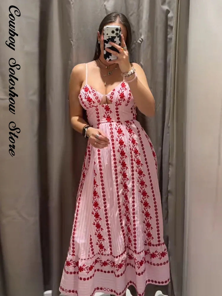 Printed Ruffle Top Skirt Set