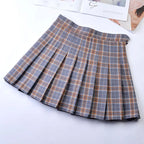 Pleated Plaid Skirt