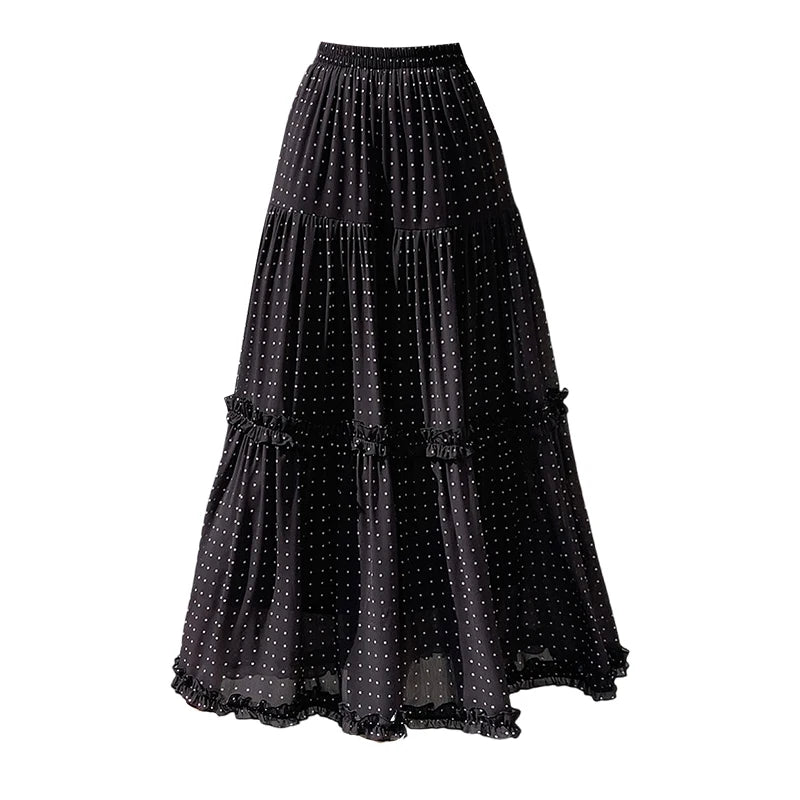 Polka Dot Maxi Skirt