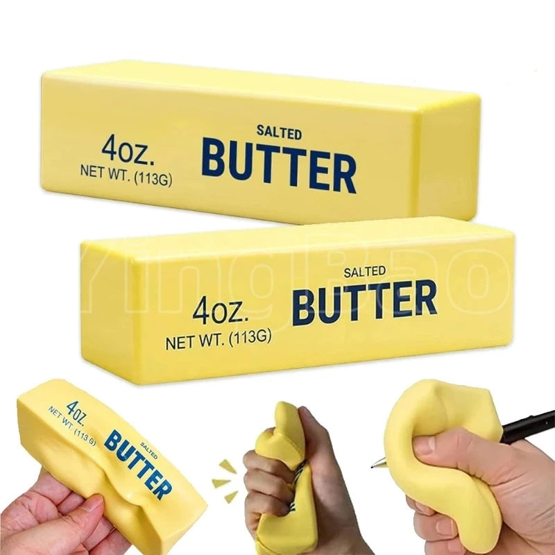 1~4Pcs Soft Squishy Butter Stick Fidget Toy Stress Relief Slow Rising Squeeze Toy for Anxiety Relief Decompression Party Gifts