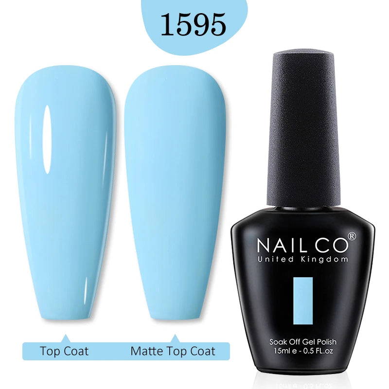 NAILCO 15ml Nail Gel Polish Winter Nude Colors Hybrid Gel Varnish Manicure UV Gel Nail Polish Primer Top Base Coat LED Nails Art