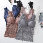 Floral Lace Camisole with Built-in Bra