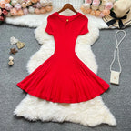 A-Line Knitted Short Dress