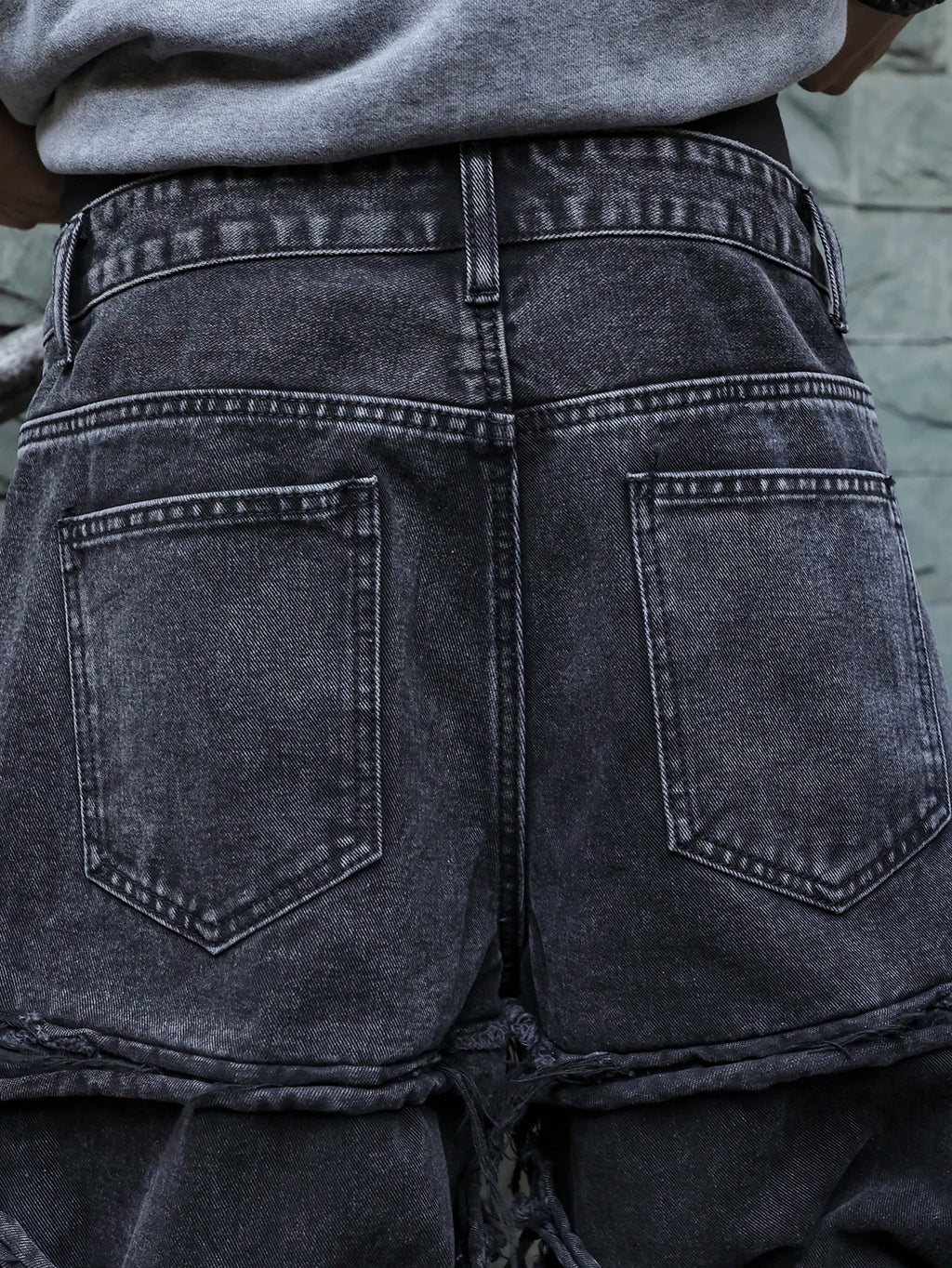 Distressed Black Jeans