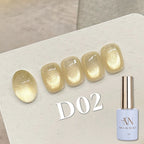 MIANEL 1-16PCS Light Smoke Magnet Cat Eye Gel Nail Polish 2025 New Glass Bead Nude Pink Nail Glue Pink Nails Blue Nails Nail Art