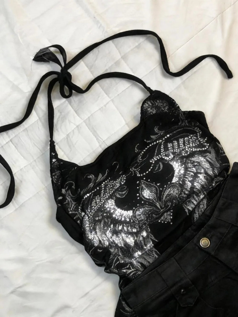 Graphic Halter Top